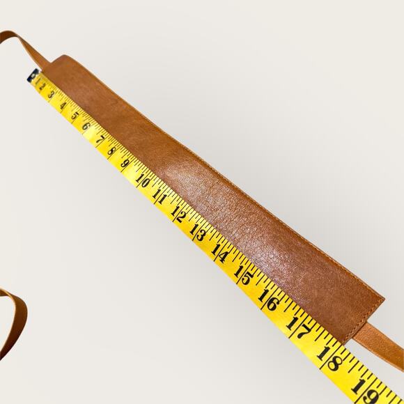 Raina Bronco Leather Wrap Belt with Pouch Bag Brown Cognac Tassels Made in USA - Picture 7 of 9